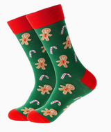 Meias de Natal Gingerbread man & candy canes