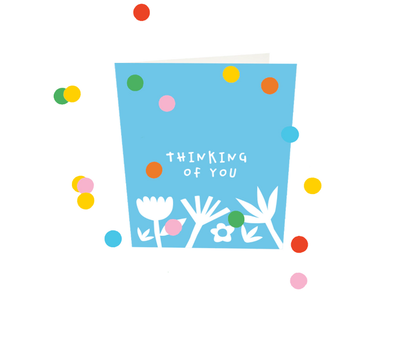 Postal de Confettis "Thinking Of You"