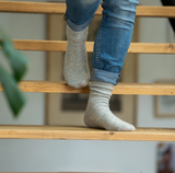 Meias de lã com angorá Cinzento