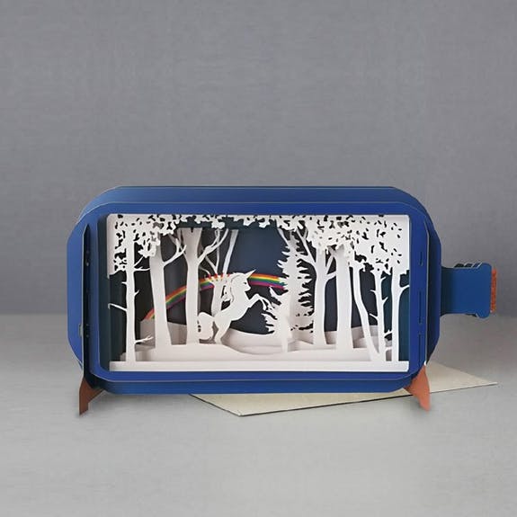 Postal 3D Pop Up "Unicórnio"