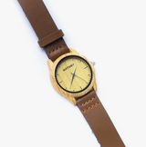 Relógio Vintage de Quartzo com Pulseira em Couro (Tamanho S)