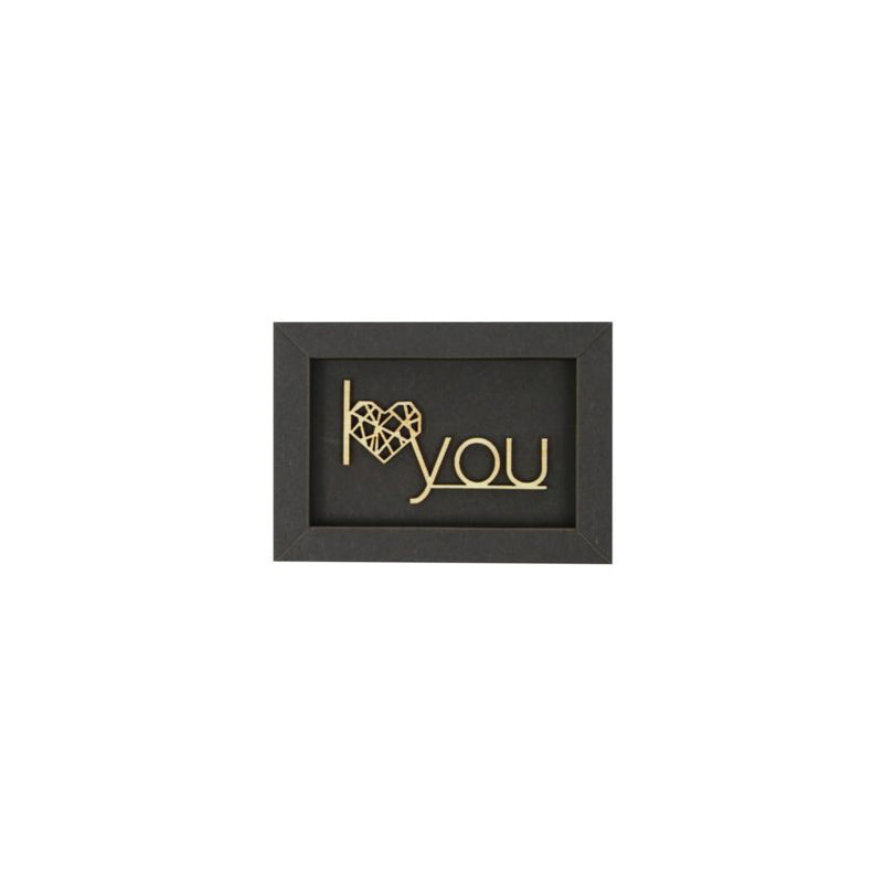 Decoração de Madeira em Filigrama - I Love You
