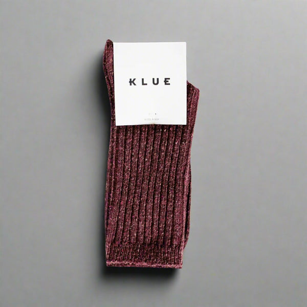 Meias de Lã & Seda Dust Star (Burgundy)