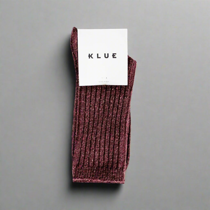 Meias de Lã & Seda Dust Star (Burgundy)