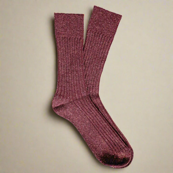 Meias de Lã & Seda Dust Star (Burgundy)