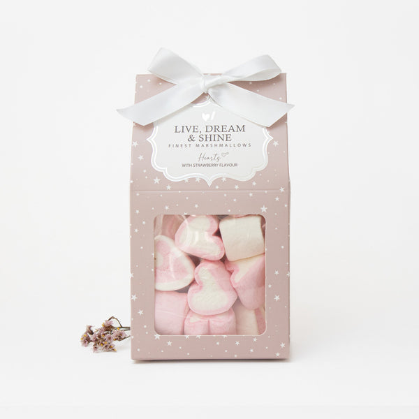 Corações de Marshmallow – Sabor Morango (90g)