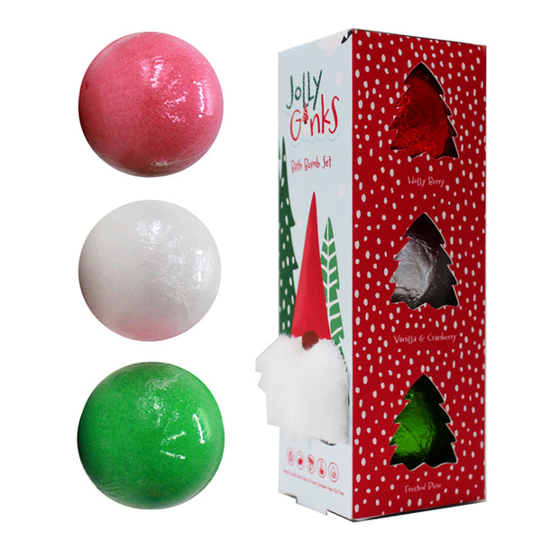 Conjunto de 3 Bombas de Banho – Gnomo de Natal (3 x 100g)