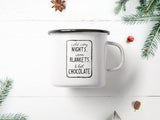 Caneca "Cold Cozy Nights...& Hot Chocolate"