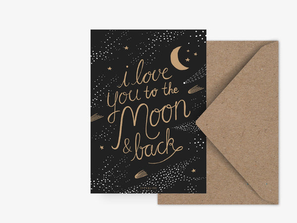 Postal "I Love You To The Moon And Back"