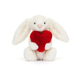 Peluche Bashful Red Love Heart Bunny