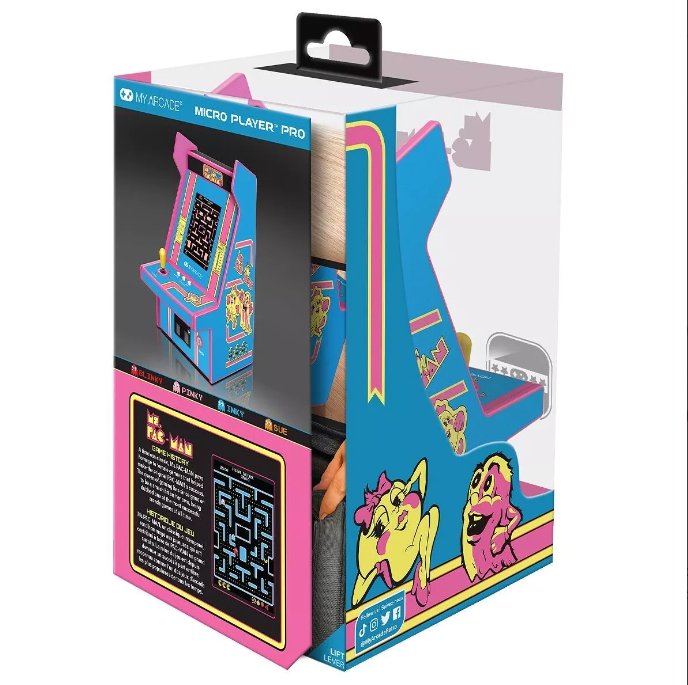 Mini Arcade Machine - Miss Pac Man - 100 games - Official license