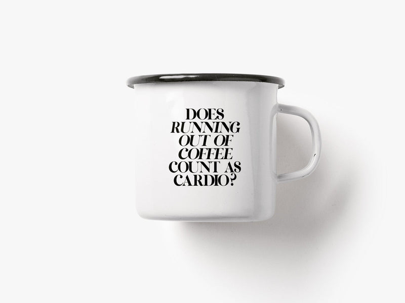 Caneca "Does Running Out Of Coffee Count As Cardio?"