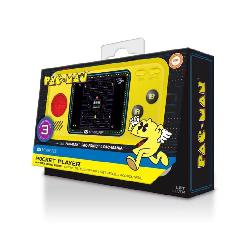 Consola portátil (3 Jogos Retro) "Pac-Man" - Licença Oficial