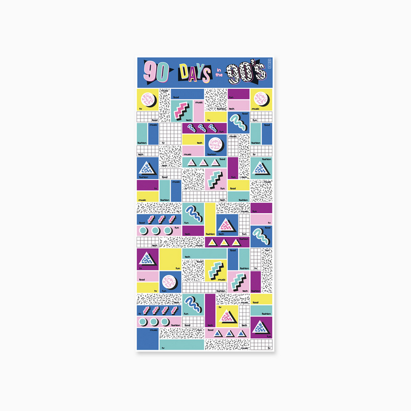 Poster para raspar "90 Dias nos Anos 90"