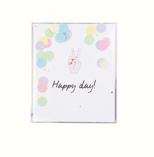 Postal de Confettis "Happy Day"