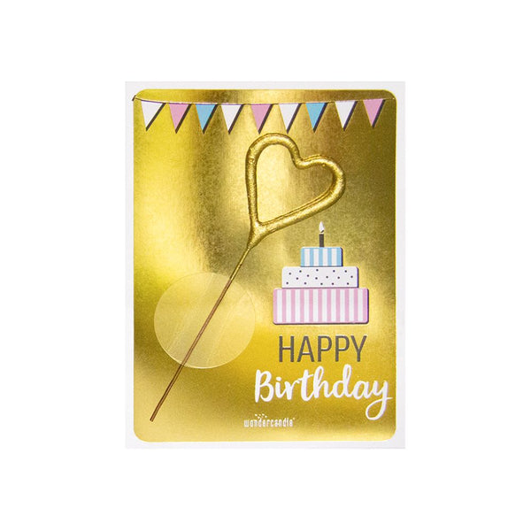 Mini Postal Happy Birthday Gold